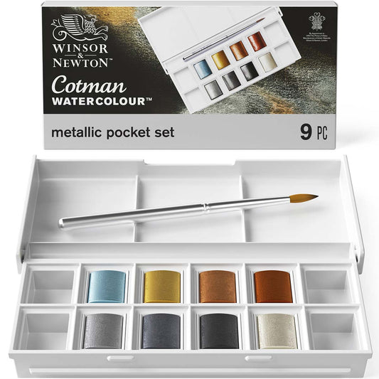 Winsor & Newton Cotman Watercolour 8 Metallic Pocket Set - Winsor & Newton at DRK Crafts