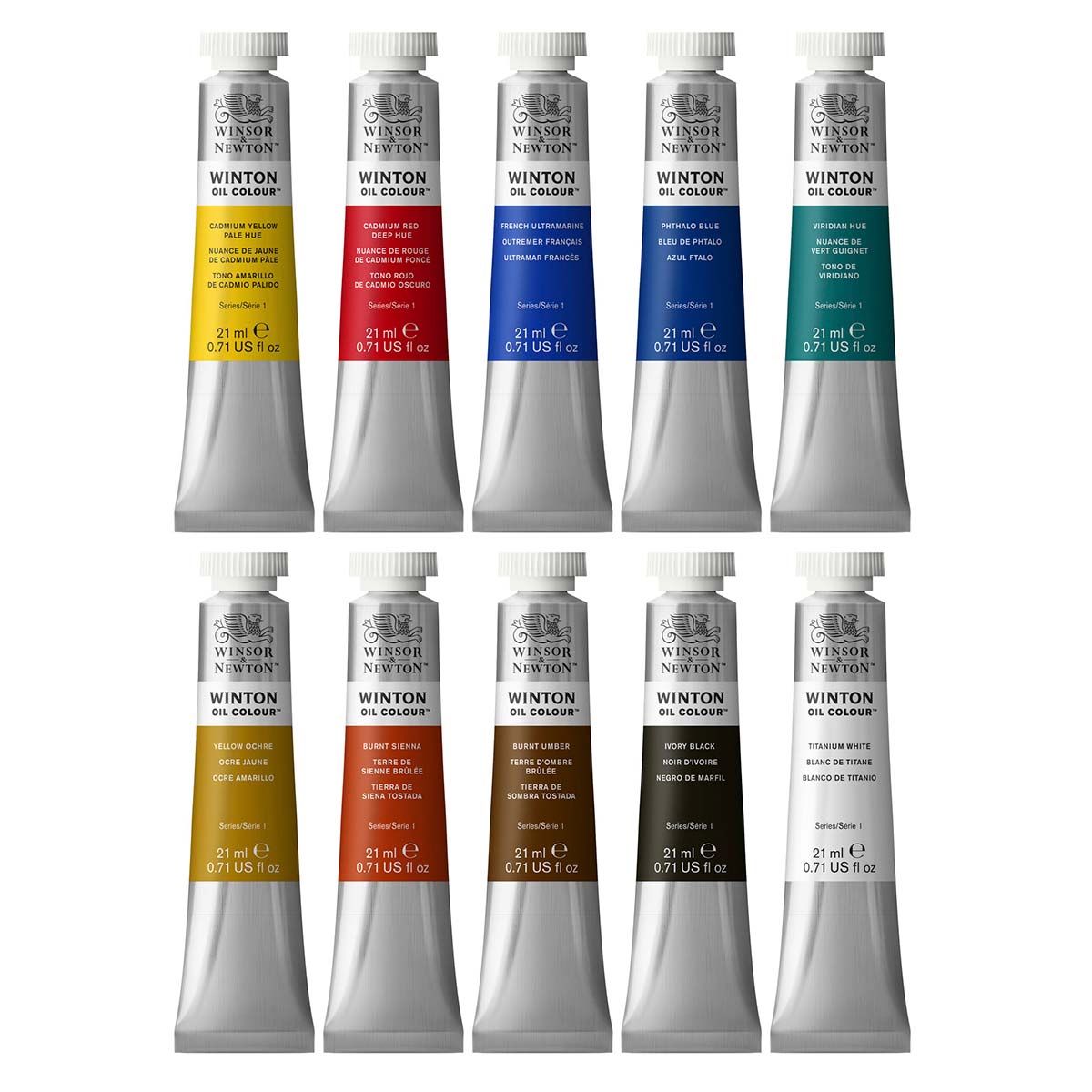 Winsor & Newton Winton Oil Paint Basic Set 21ml 10PK - Winsor & Newton at DRK Crafts