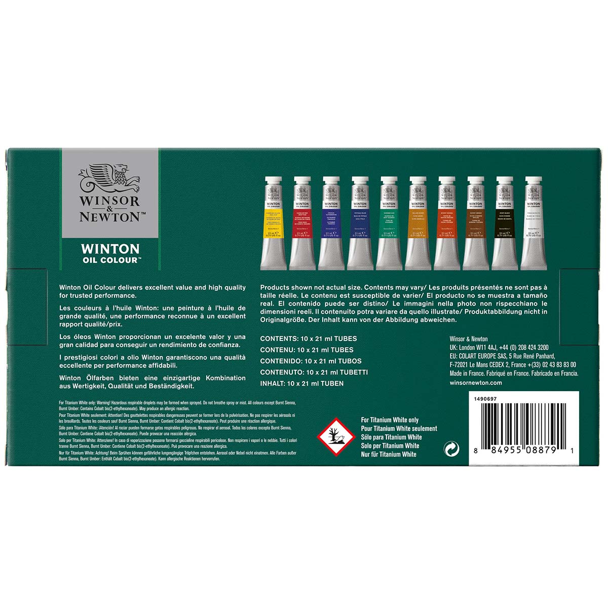 Winsor & Newton Winton Oil Paint Basic Set 21ml 10PK - Winsor & Newton at DRK Crafts