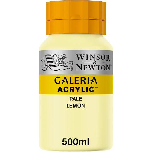 Winsor & Newton Galeria Acrylic 500ml Pale Lemon - Winsor & Newton at DRK Crafts