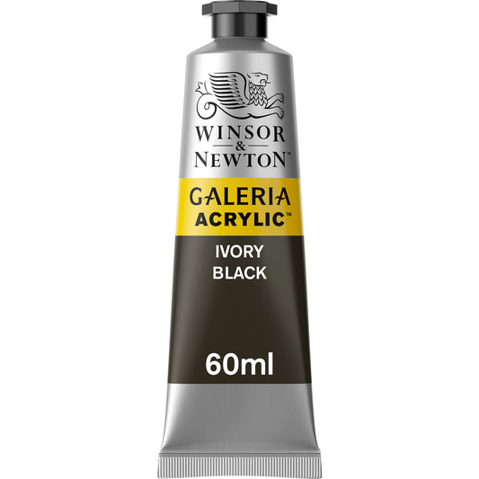 Winsor & Newton Galeria Acrylic 60ml Ivory Black - Winsor & Newton at DRK Crafts
