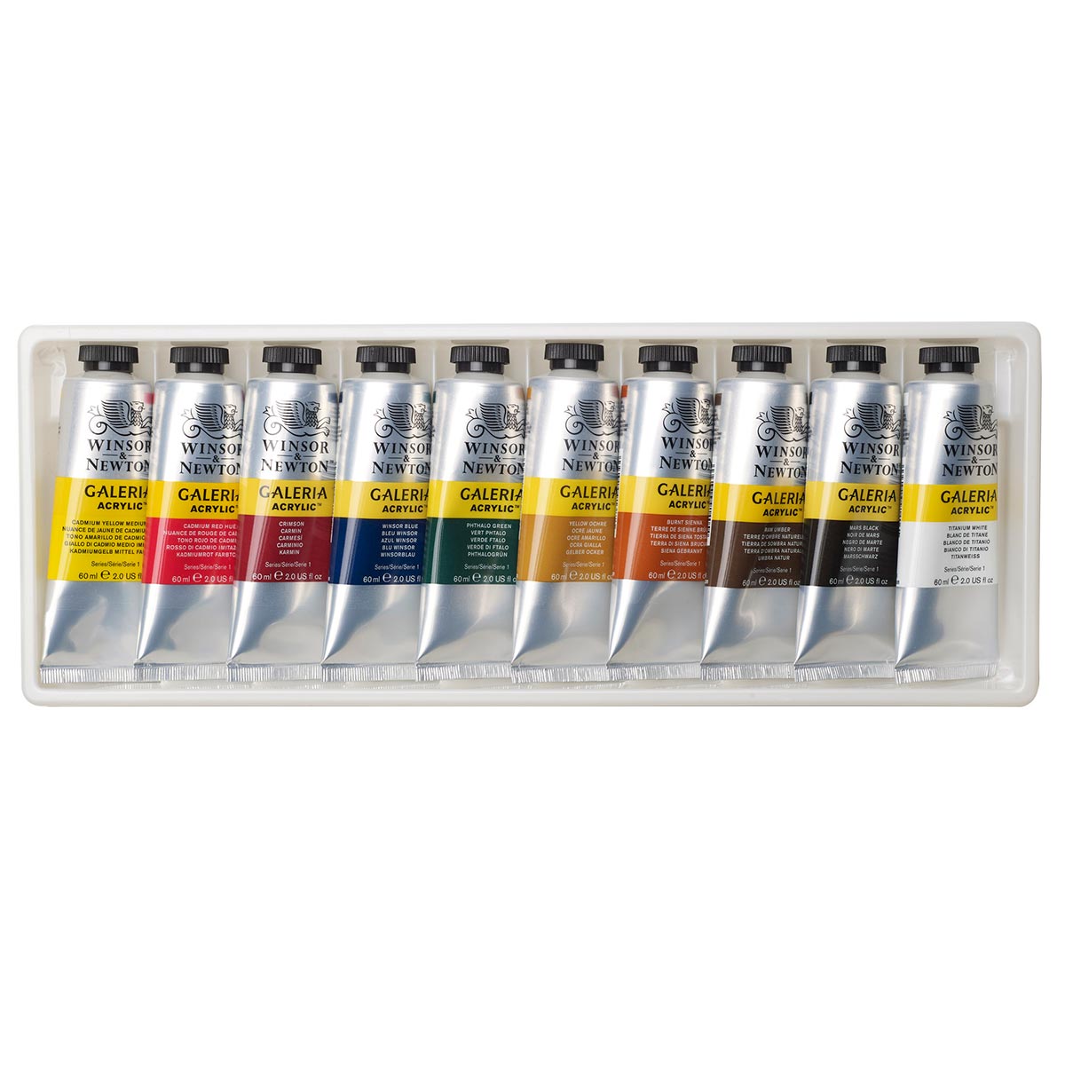 Winsor & Newton Galeria Acrylic Paint 60ml tube set - 10PK - Winsor & Newton at DRK Crafts