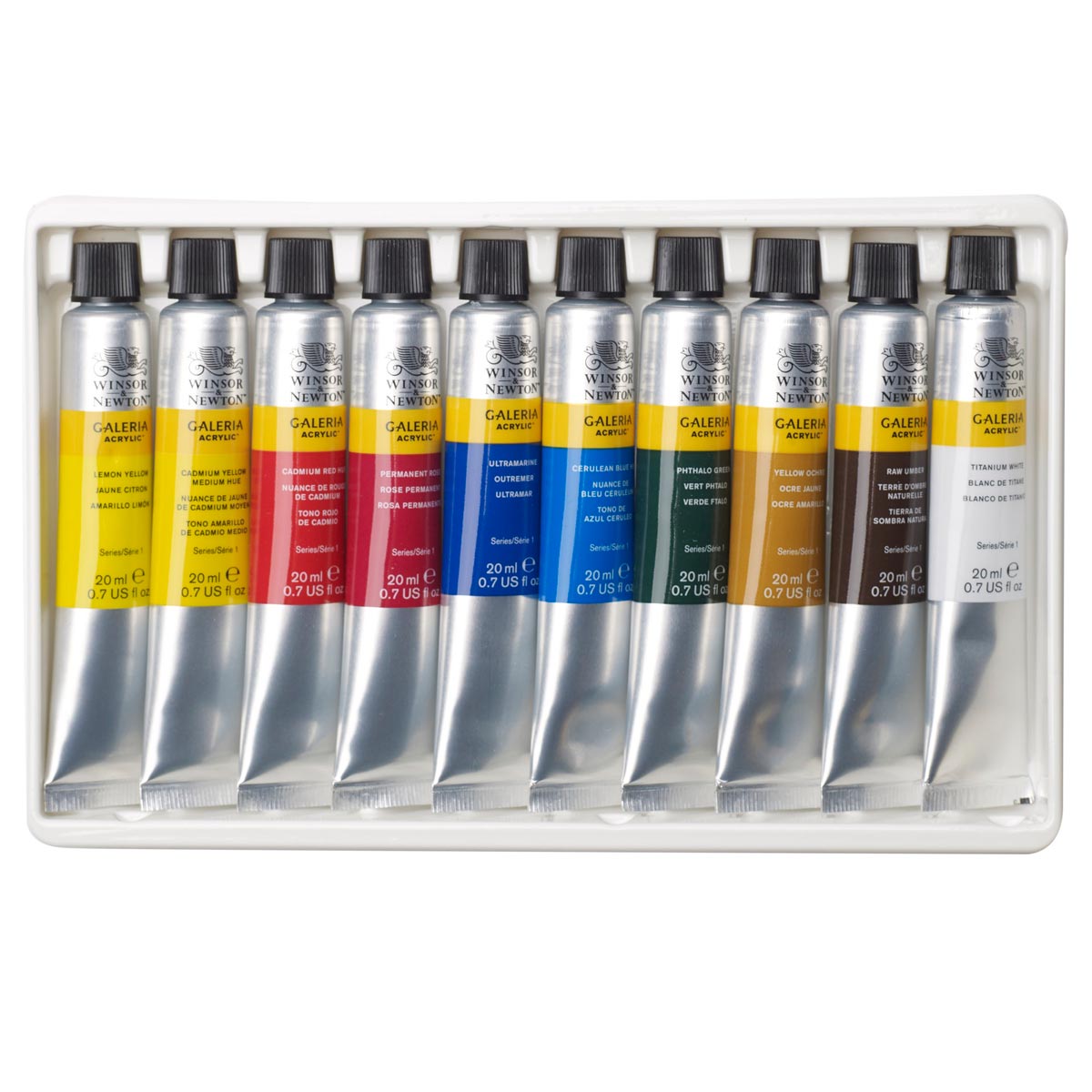 Winsor & Newton Galeria Acrylic Paint 20ml tube set - 10PK - Winsor & Newton at DRK Crafts