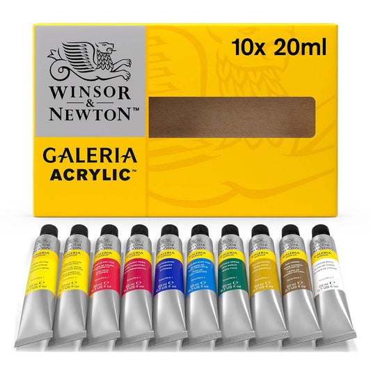 Winsor & Newton Galeria Acrylic Paint 20ml tube set - 10PK - Winsor & Newton at DRK Crafts