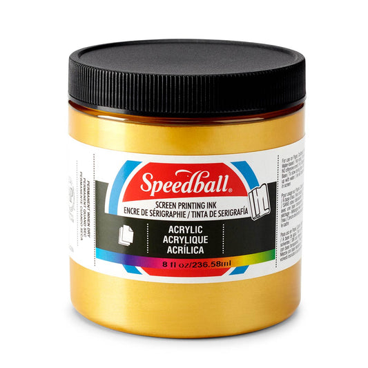 Speedball Acrylic Screen Printing Ink – Gold – 236ml (8oz) by Speedball