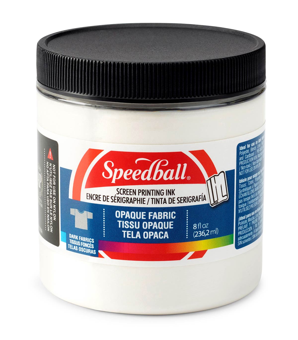 Speedball Fabric Screen Printing Ink – Opaque Pearly White – 236ml (8oz) by Speedball