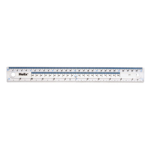 Helix 30Cm Metric/Imperial Ruler – Shatter Resistant Measuring Tool