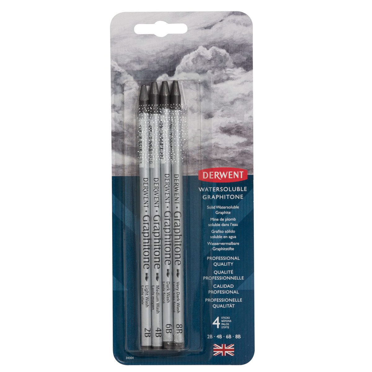 Derwent Wsoluble Graphitone Blister Of 5