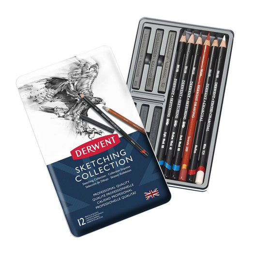 Derwent Sketching Pencil Colctn Tin 12