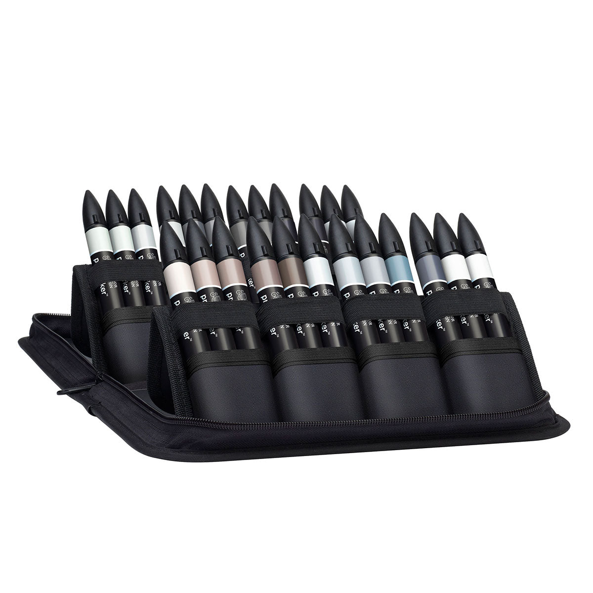 Winsor & Newton Promarker Wallet 24 Set - Grey and Black Tones - Winsor & Newton at DRK Crafts