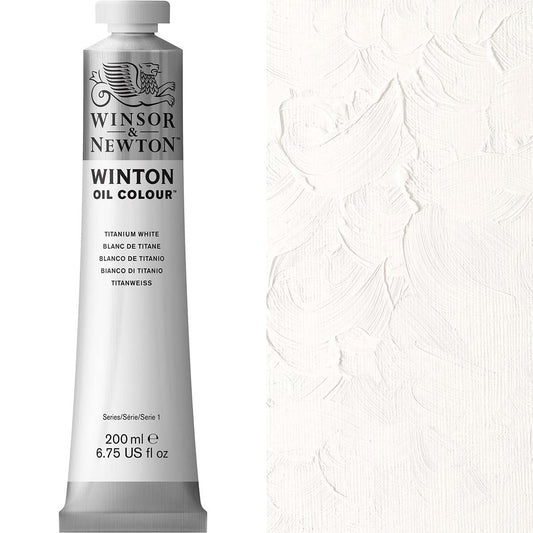 Winsor & Newton Winton Oil Colour 200ml Titanium White - Winsor & Newton at DRK Crafts