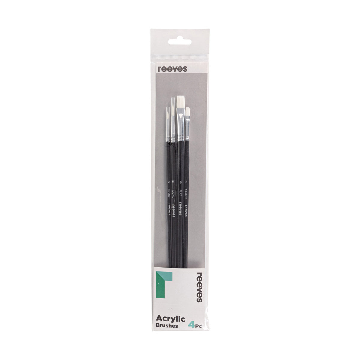 Reeves Acrylic LH 4 Brush Pack