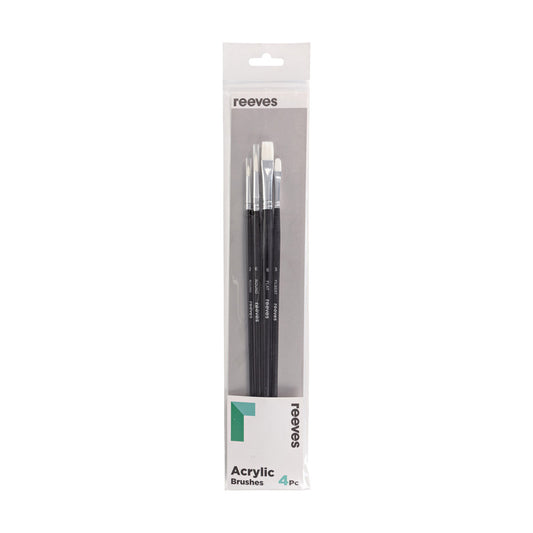Reeves Acrylic LH 4 Brush Pack