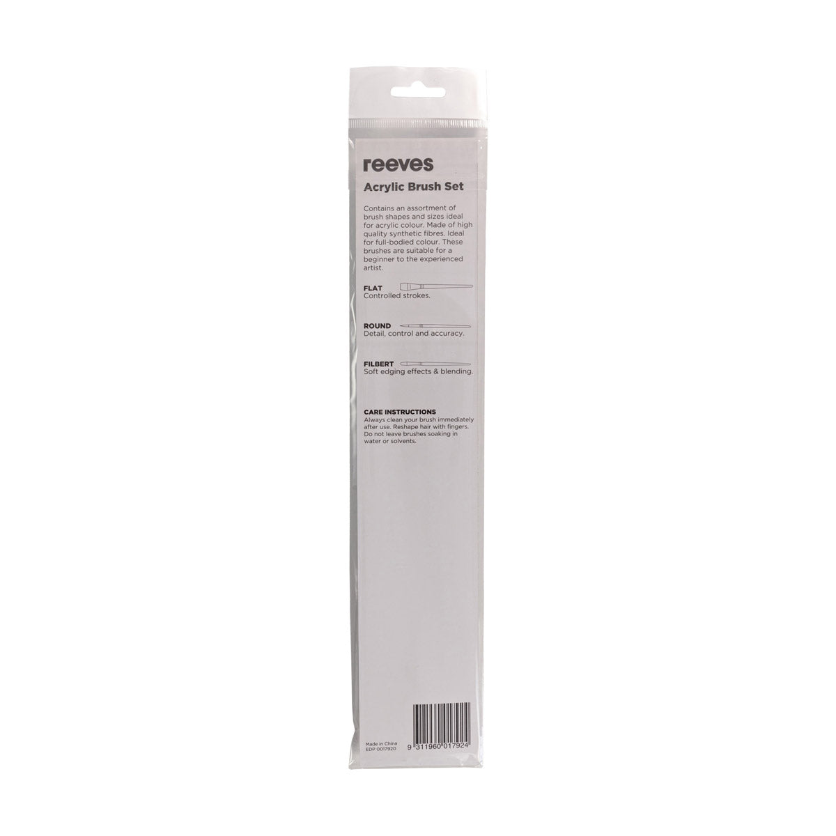 Reeves Acrylic LH 4 Brush Pack
