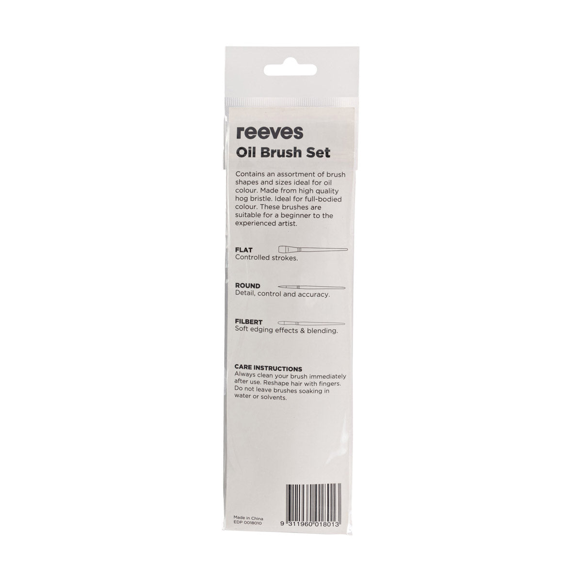 Reeves Oil Brush SH 7 Brush Pack