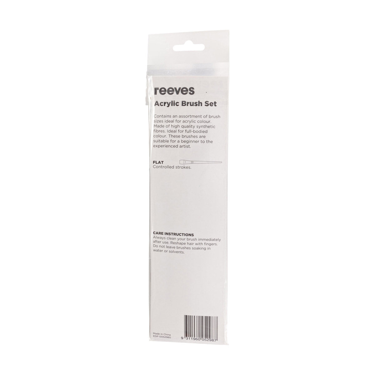 Reeves Acrylic SH Flat 5 Brush Pack