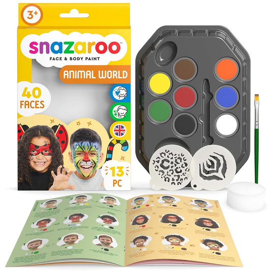 Snazaroo Face Paint Animal World Face Painting Kit