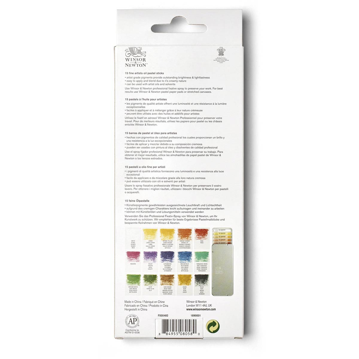 Winsor & Newton Fine Artists Oil Pastels Pack of 15 - Winsor & Newton at DRK Crafts