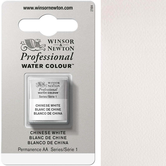 Winsor & Newton Chinese White Half Pan - S1 Professional Watercolour - Winsor & Newton at DRK Crafts