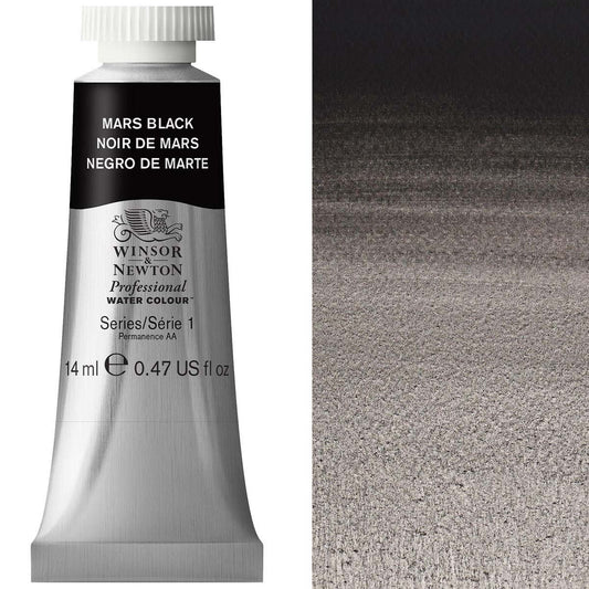 Winsor & Newton Mars Black 14ml - S1 Professional Watercolour - Winsor & Newton at DRK Crafts