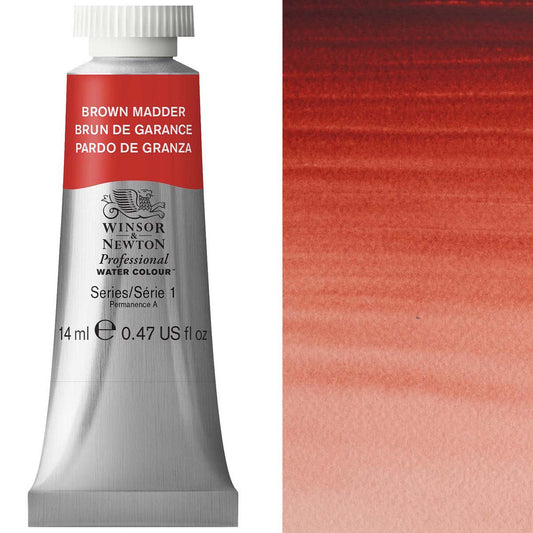 Winsor & Newton Brown Madder 14ml - S1 Professional Watercolour - Winsor & Newton at DRK Crafts