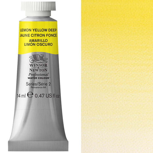 Winsor & Newton Lemon Yellow Deep 14ml - S4 Professional Watercolour - Winsor & Newton at DRK Crafts