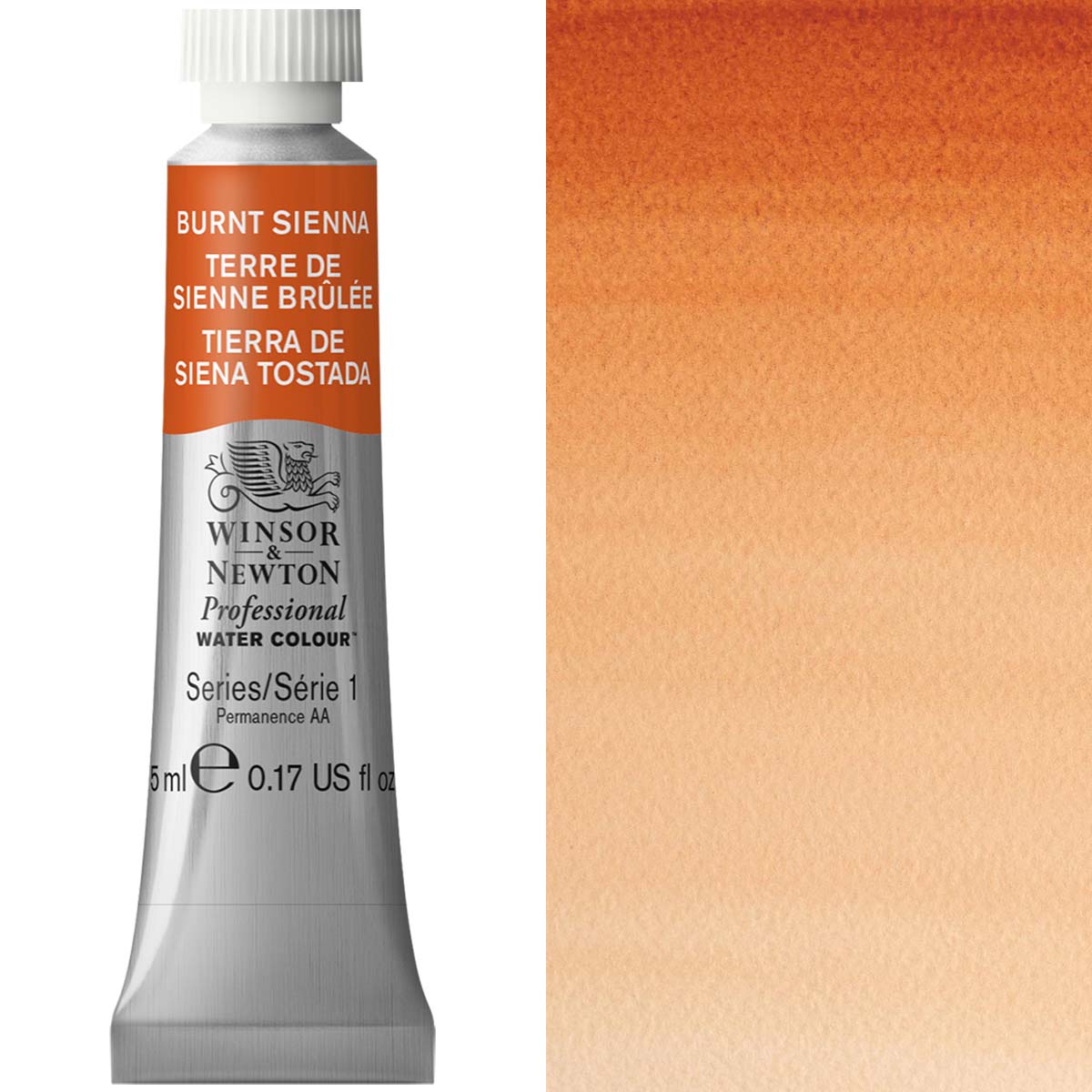 Winsor & Newton Professional Watercolour 5ml Burnt Sienna - Winsor & Newton at DRK Crafts