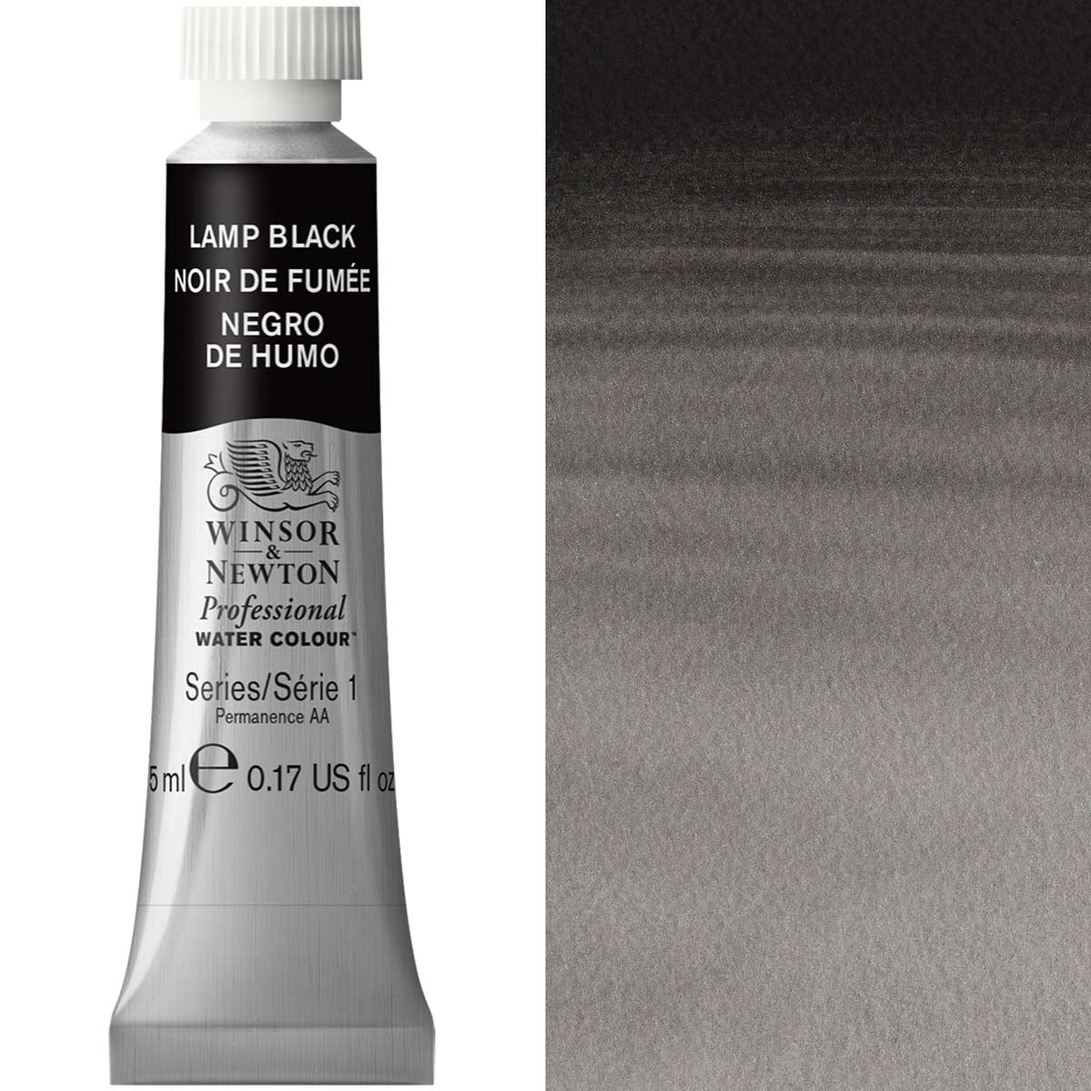 Winsor & Newton Professional Watercolour 5ml Lamp Black - Winsor & Newton at DRK Crafts