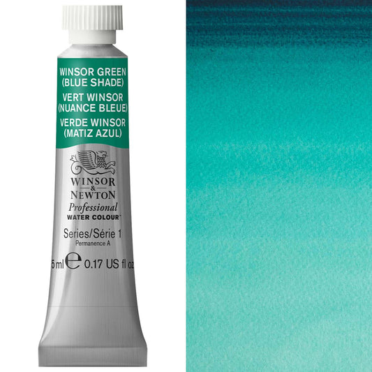 Winsor & Newton Professional Watercolour 5ml Winsor Green Blue Shade - Winsor & Newton at DRK Crafts