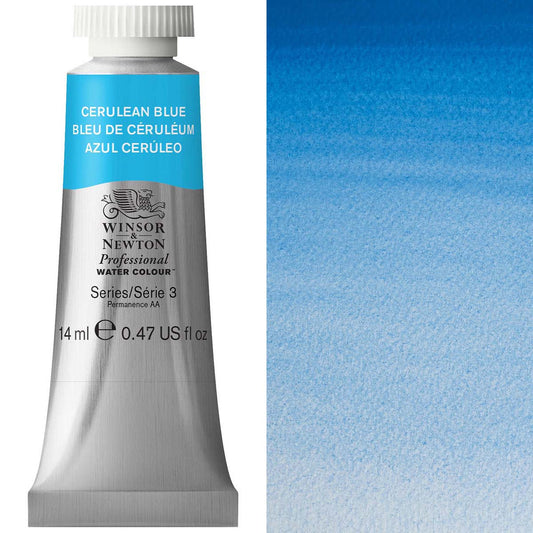 Winsor & Newton Cerulean Blue 14ml - S3 Professional Watercolour - Winsor & Newton at DRK Crafts
