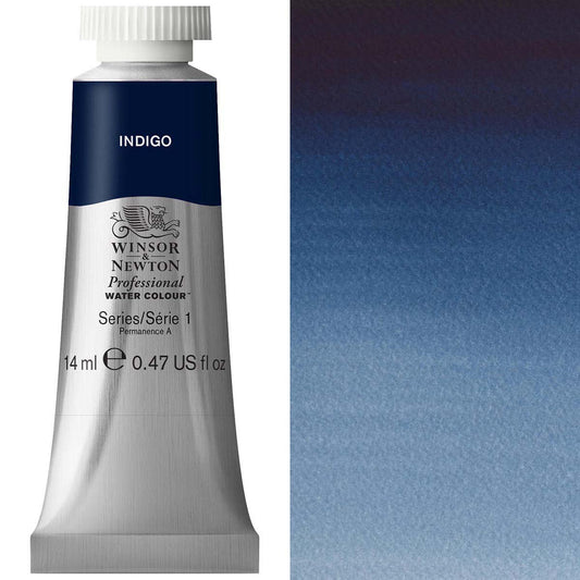 Winsor & Newton Indigo 14ml - S1 Professional Watercolour - Winsor & Newton at DRK Crafts