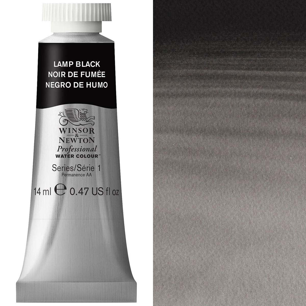Winsor & Newton Lamp Black 14ml - S1 Professional Watercolour - Winsor & Newton at DRK Crafts