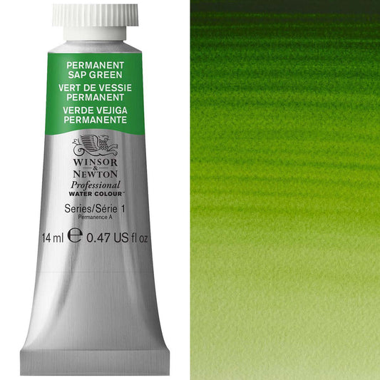 Winsor & Newton Permanent Sap Green 14ml - S1 Professional Watercolour - Winsor & Newton at DRK Crafts