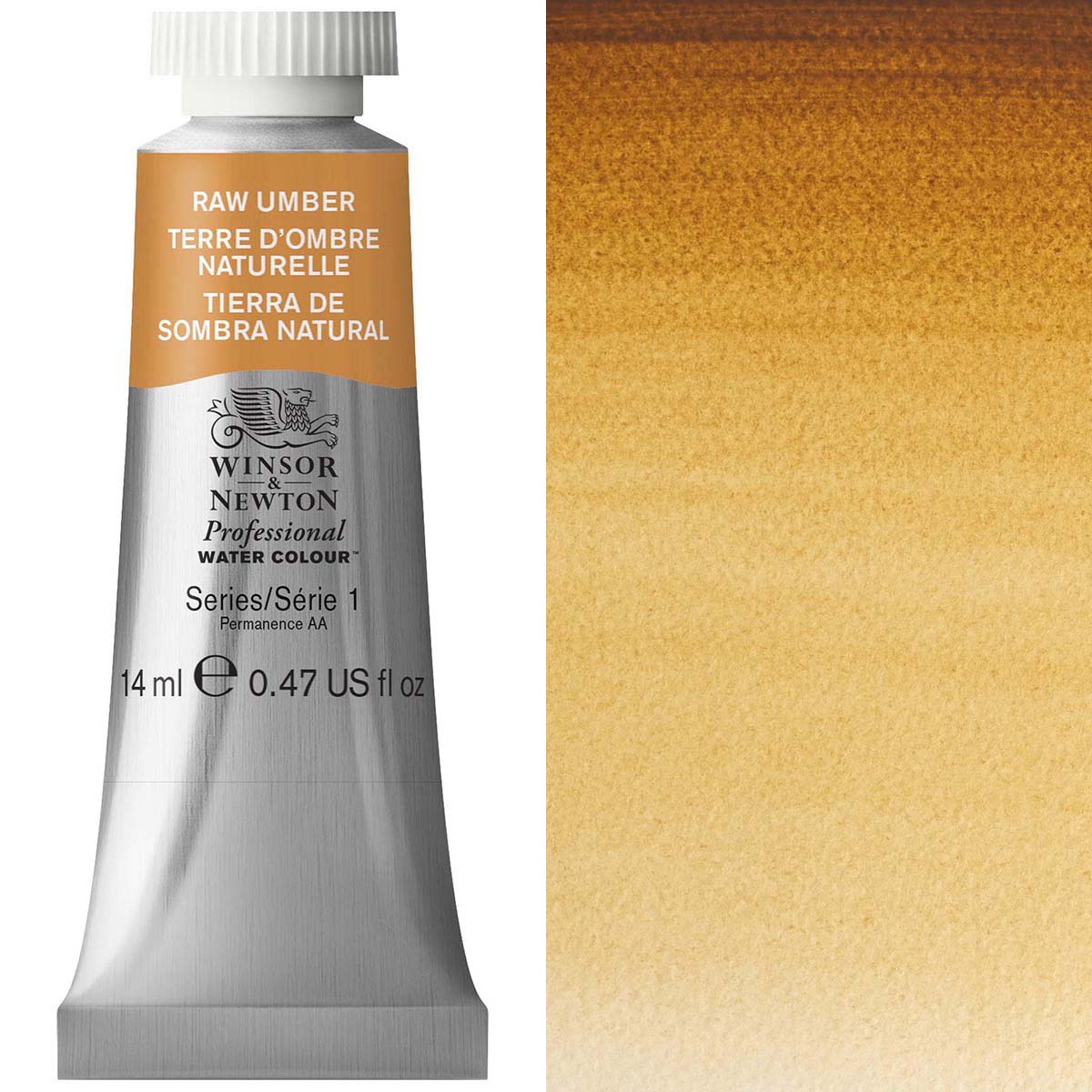 Winsor & Newton Raw Umber 14ml - S1 Professional Watercolour - Winsor & Newton at DRK Crafts
