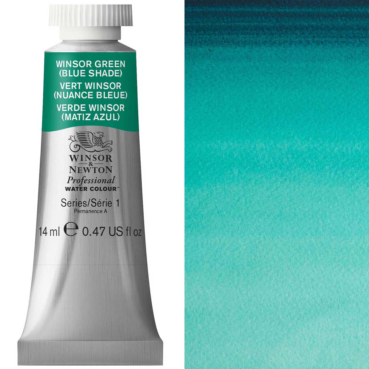 Winsor Green Blue Shade 14ml - S1 Professional Watercolour - Winsor & Newton at DRK Crafts