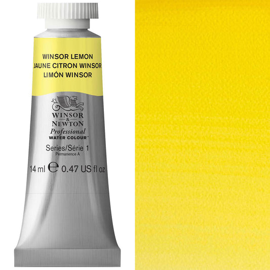 Winsor Lemon 14ml - S1 Professional Watercolour - Winsor & Newton at DRK Crafts