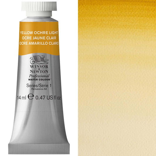 Winsor & Newton Yellow Ochre Light 14ml - S1 Professional Watercolour - Winsor & Newton at DRK Crafts