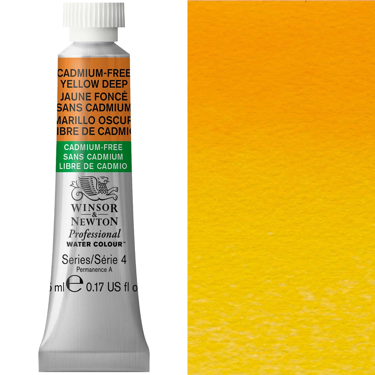 Winsor & Newton Professional Watercolour 5ml Cadmium FREE Yellow Deep - Winsor & Newton at DRK Crafts