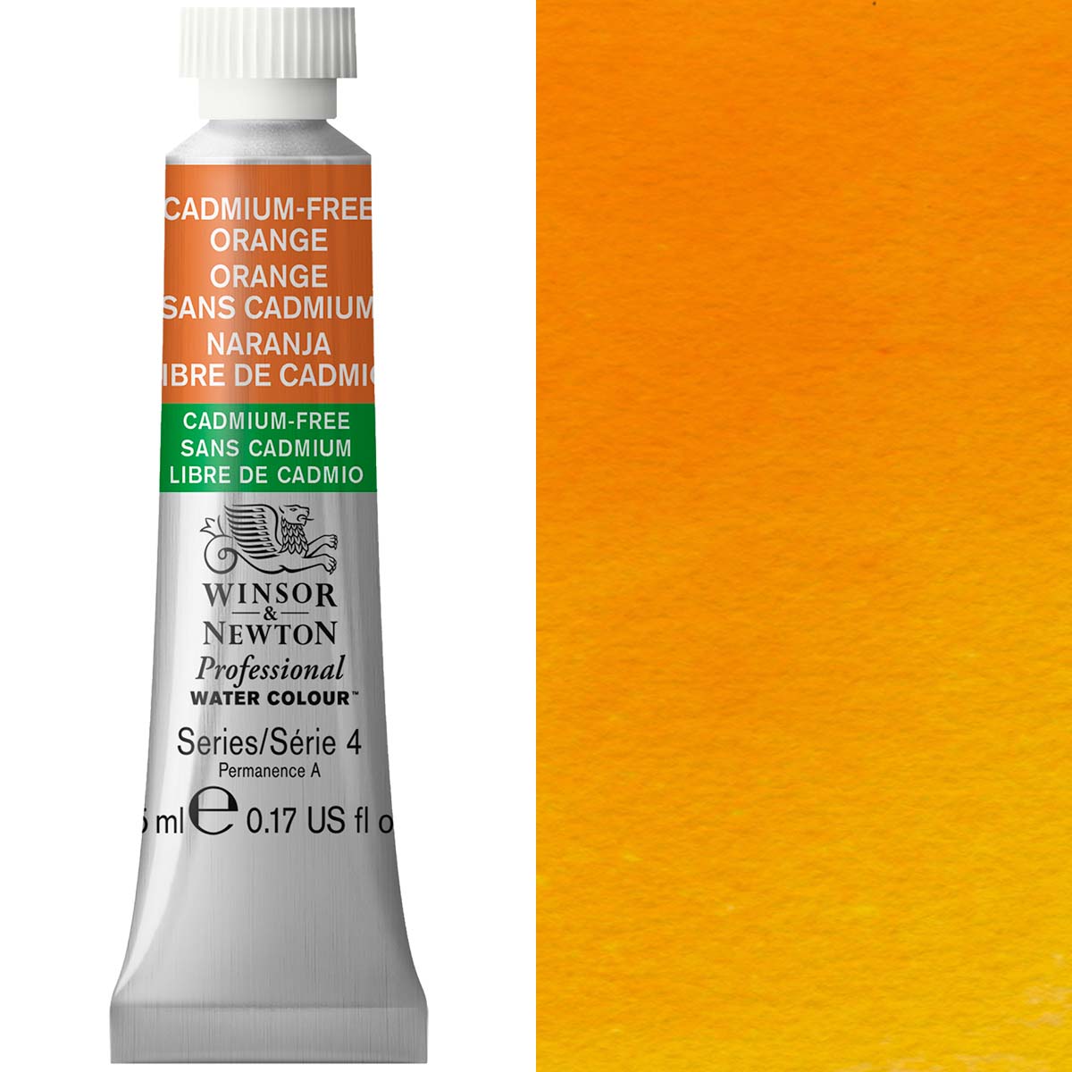Winsor & Newton Professional Watercolour 5ml Cadmium FREE Orange - Winsor & Newton at DRK Crafts