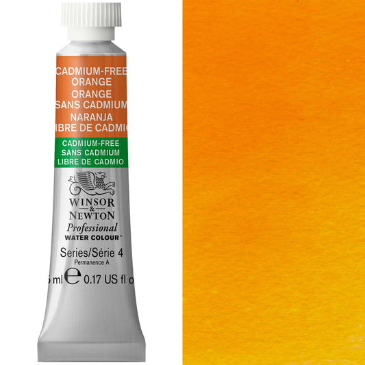 Winsor & Newton Professional Watercolour 5ml Cadmium FREE Orange - Winsor & Newton at DRK Crafts