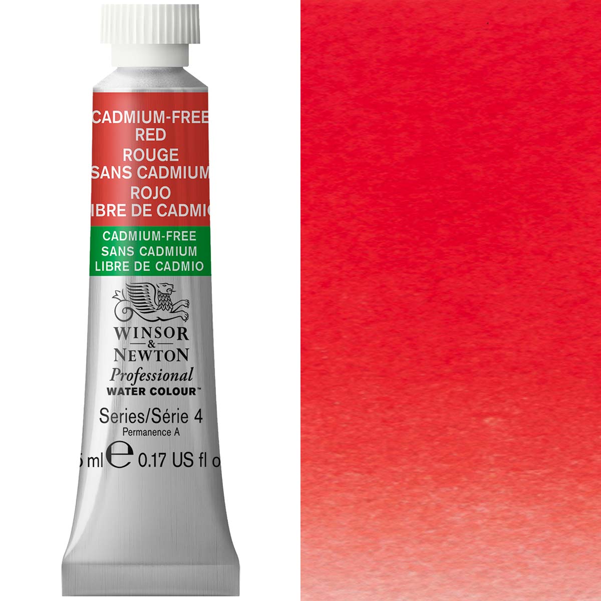 Winsor & Newton Professional Watercolour 5ml Cadmium FREE Red - Winsor & Newton at DRK Crafts