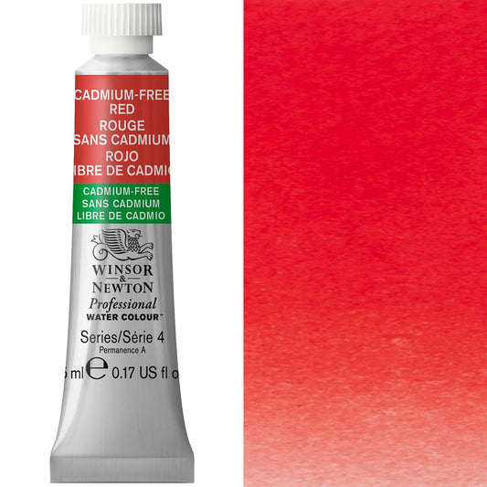 Winsor & Newton Professional Watercolour 5ml Cadmium FREE Red - Winsor & Newton at DRK Crafts