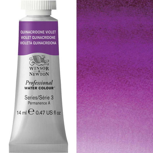 Winsor & Newton Quinacridone Violet 14ml - S3 Professional Watercolour - Winsor & Newton at DRK Crafts
