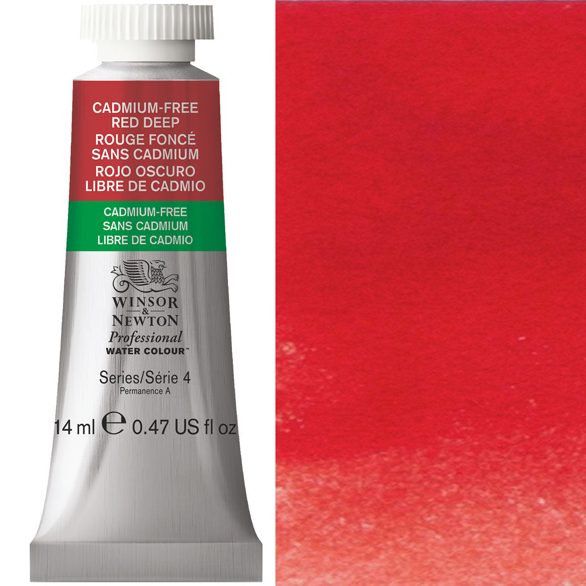 Winsor & Newton Cadmium FREE Red Deep 14ml - S4 Professional Watercolour - Winsor & Newton at DRK Crafts
