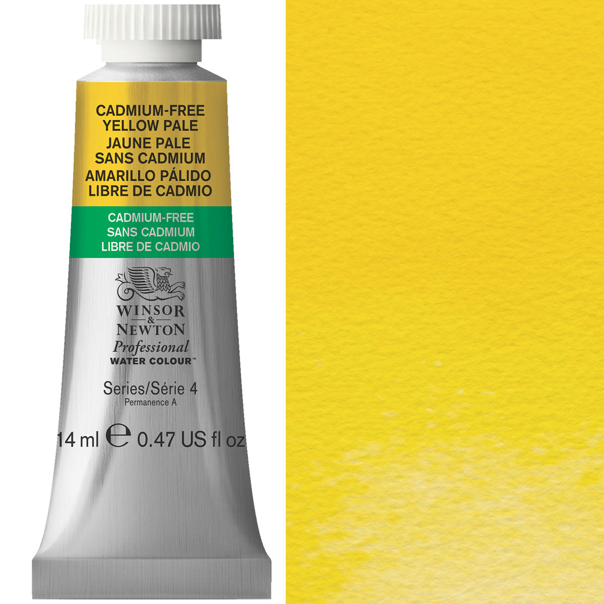 Winsor & Newton Cadmium FREE Yellow Pale 14ml - S4 Professional Watercolour - Winsor & Newton at DRK Crafts