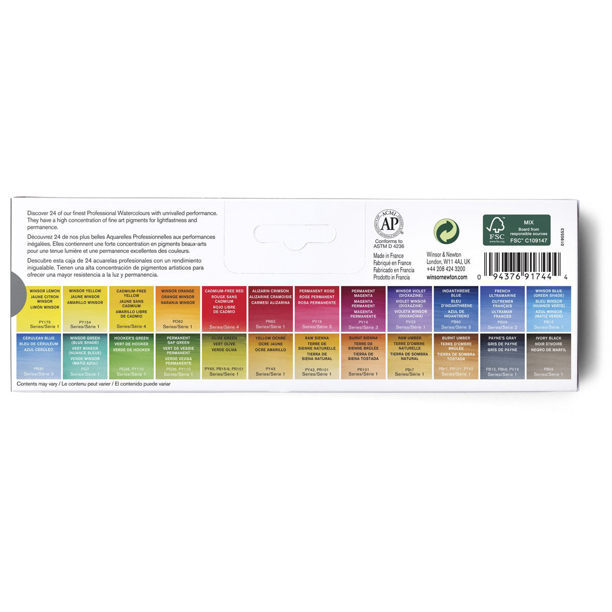 Winsor & Newton Lightweight Metal Box (24 Half Pans) - Professional Watercolour - Winsor & Newton at DRK Crafts