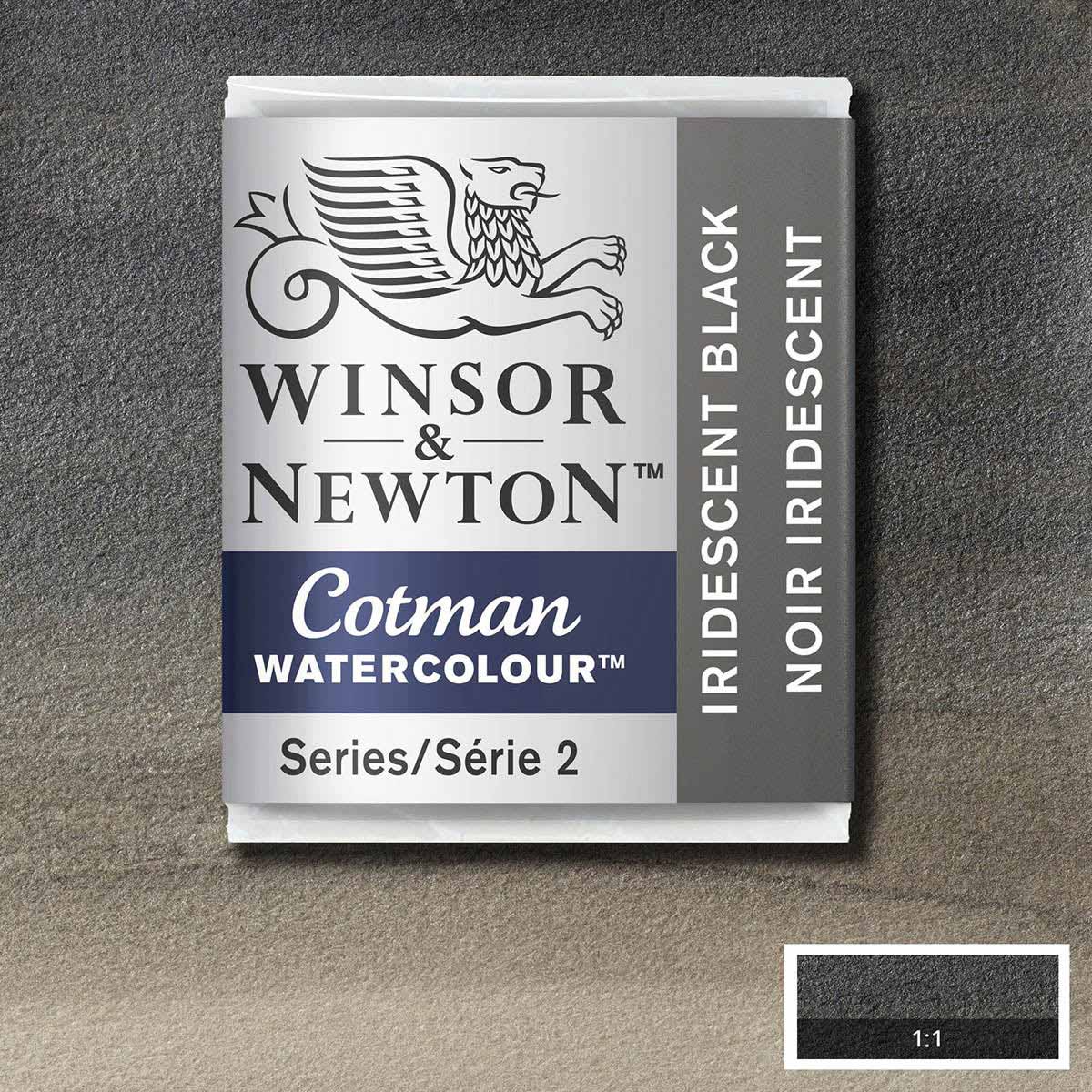 Winsor & Newton Cotman Watercolour Half Pan Iridescent Black - Winsor & Newton at DRK Crafts