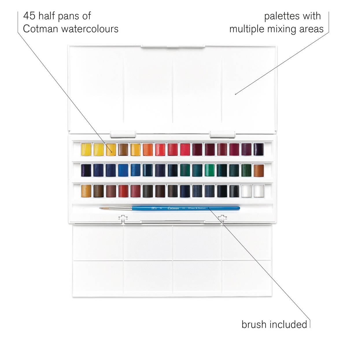 Winsor & Newton Cotman Watercolours Studio Set - 45 s - Winsor & Newton at DRK Crafts