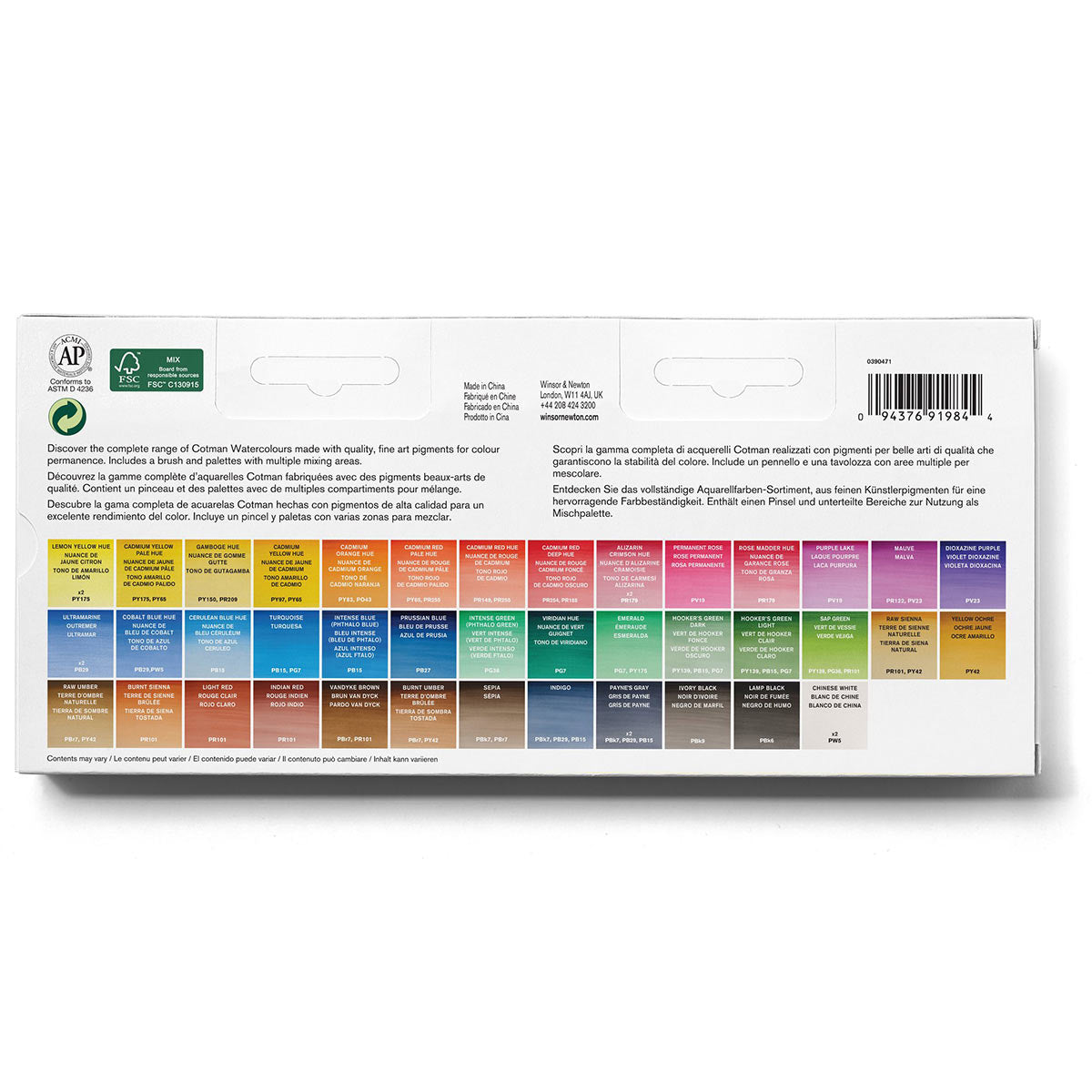 Winsor & Newton Cotman Watercolours Studio Set - 45 s - Winsor & Newton at DRK Crafts