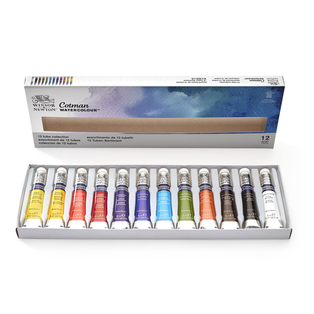 Winsor & Newton Cotman Watercolour 12 Tubeset 12x8ml - Winsor & Newton at DRK Crafts